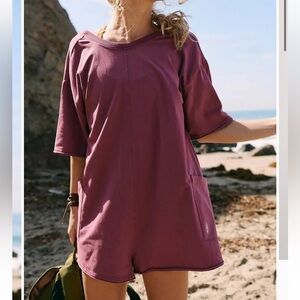 FREE PEOPLE MOVEMENT HOT SHOT TEE ROMPER